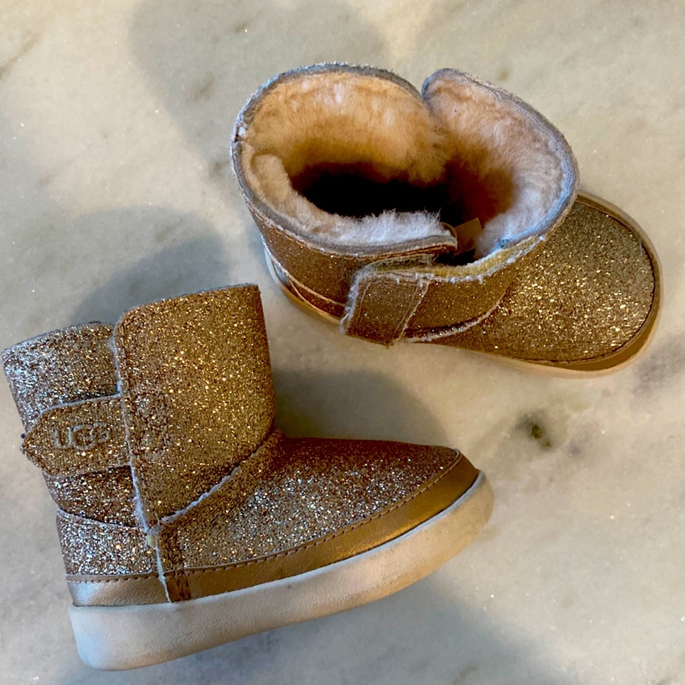 Toddler gold glitter Ugg boots